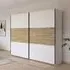 Neo 2 Door Sliding Wardrobe - Alpine White, Artisan Oak