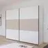 Neo 2 Door Sliding Wardrobe - Alpine White, Champagne