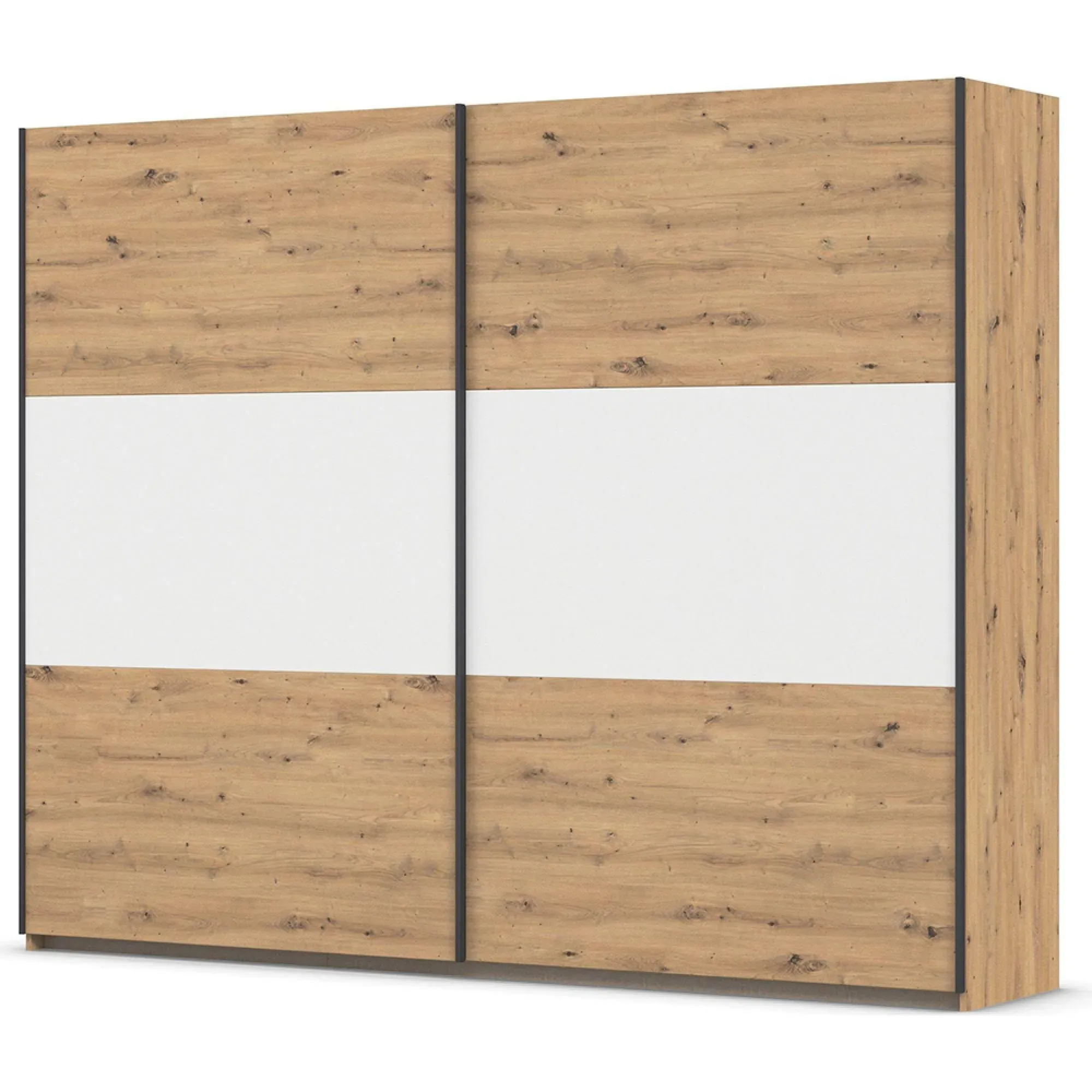 Neo 2 Door Sliding Wardrobe - Artisan Oak, Alpine White