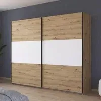 Neo 2 Door Sliding Wardrobe - Artisan Oak, Alpine White