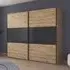 Neo 2 Door Sliding Wardrobe - Artisan Oak, Metallic Dark Grey