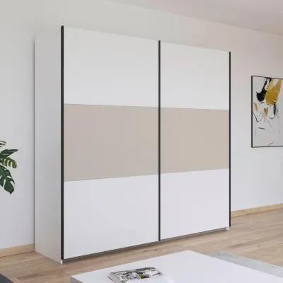 Neo 218cm 2 Door Sliding Wardrobe - Alpine White image