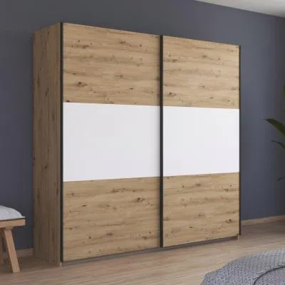 Neo 218cm 2 Door Sliding Wardrobe - Artisan Oak