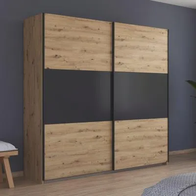 Neo 218cm 2 Door Sliding Wardrobe - Artisan Oak