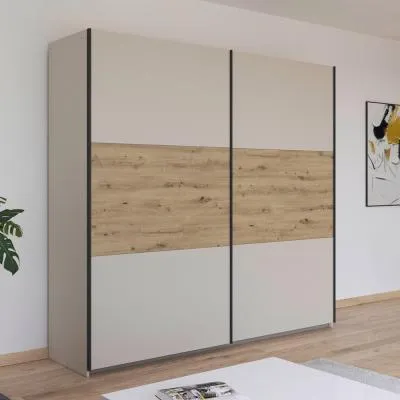 Neo 218cm 2 Door Sliding Wardrobe - Champagne