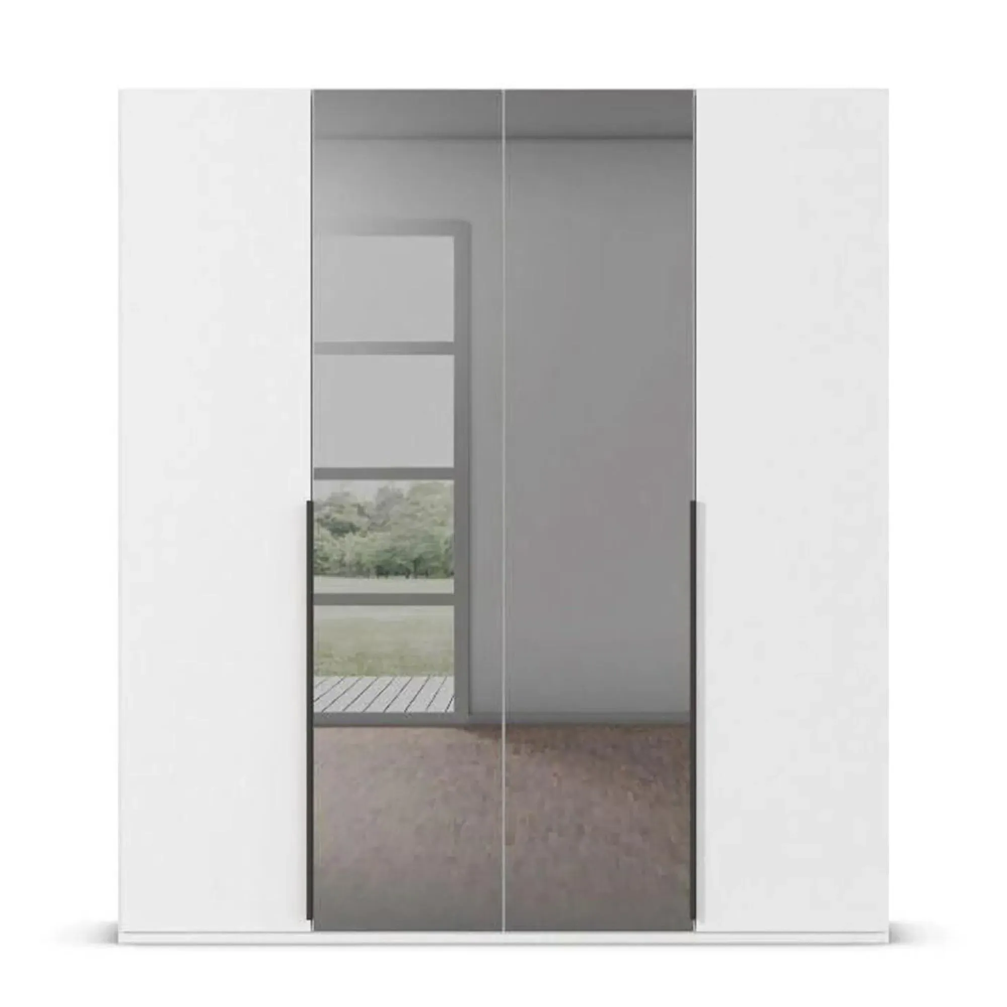 Paola 4 Door Wardrobe - Alpine White, Glass