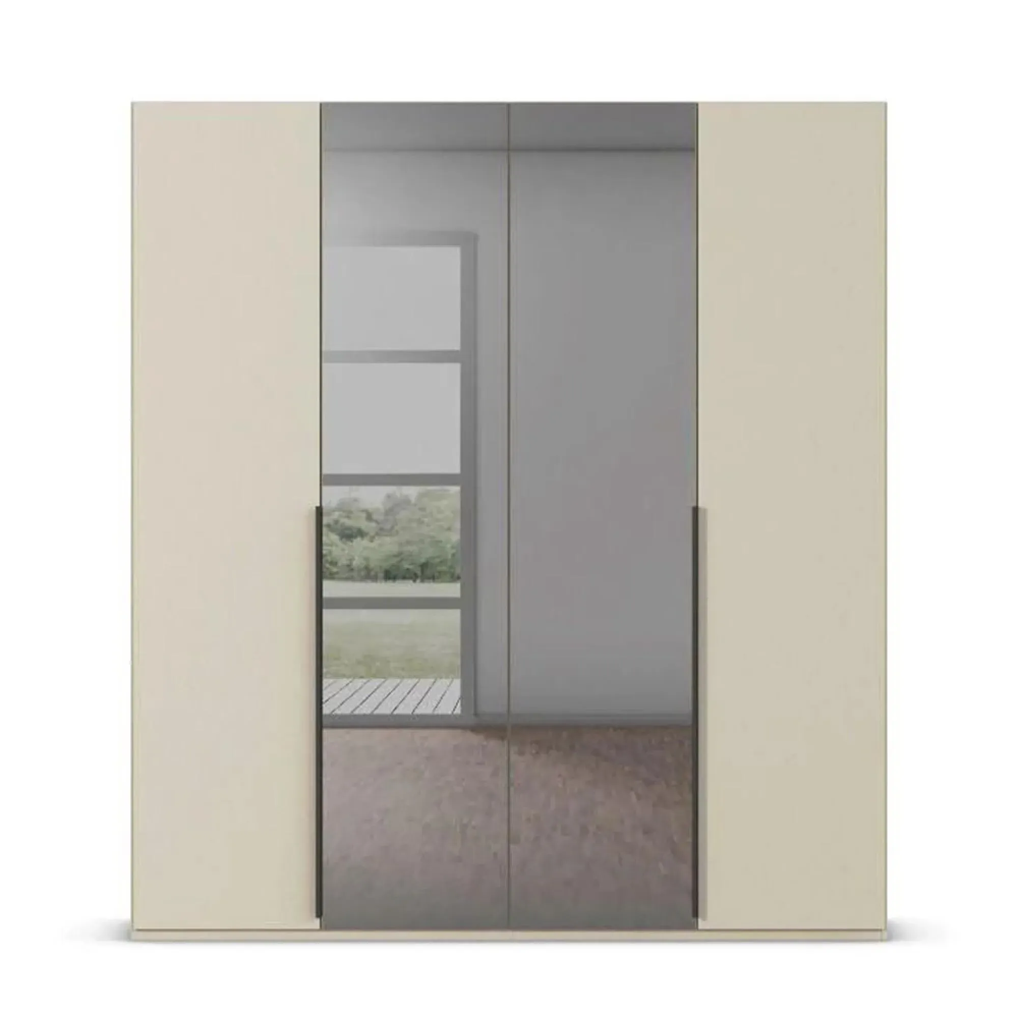 Paola 4 Door Wardrobe - Champagne, Glass