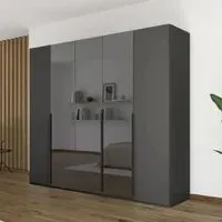 Paola 5 Door Wardrobe - Graphite