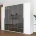 Paola 6 Door Wardrobe - Alpine White, Glass