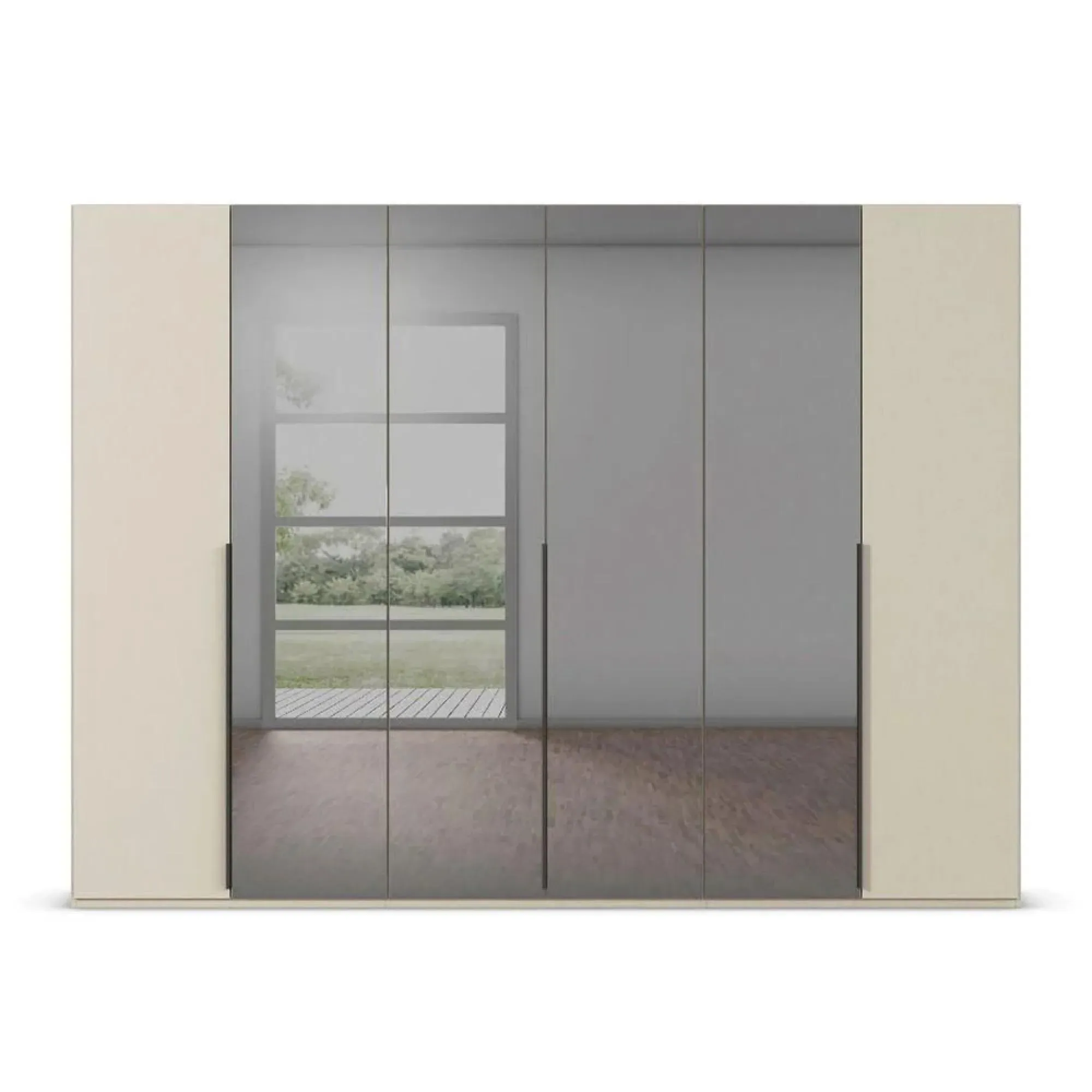 Paola 6 Door Wardrobe - Champagne, Glass