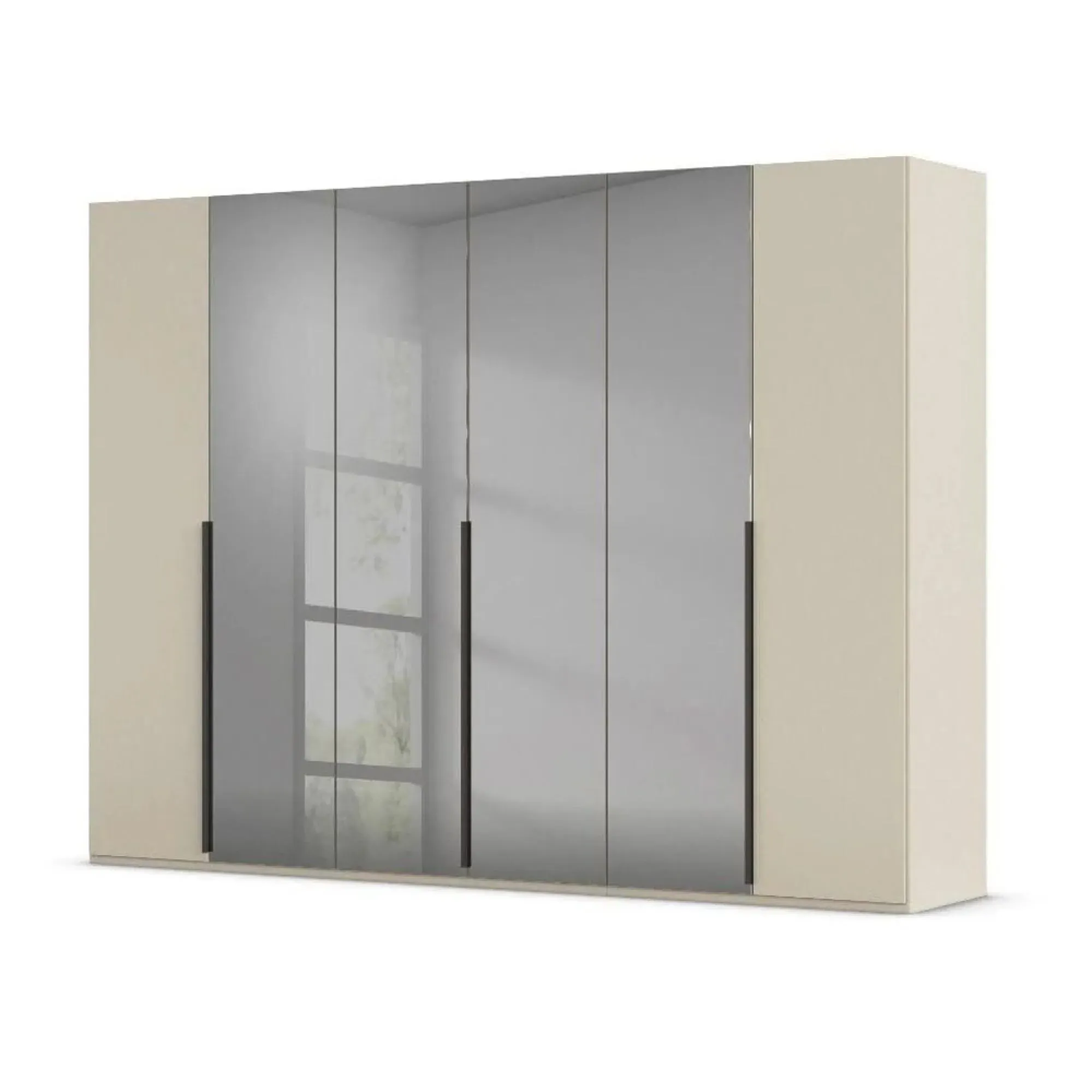Paola 6 Door Wardrobe - Champagne, Glass