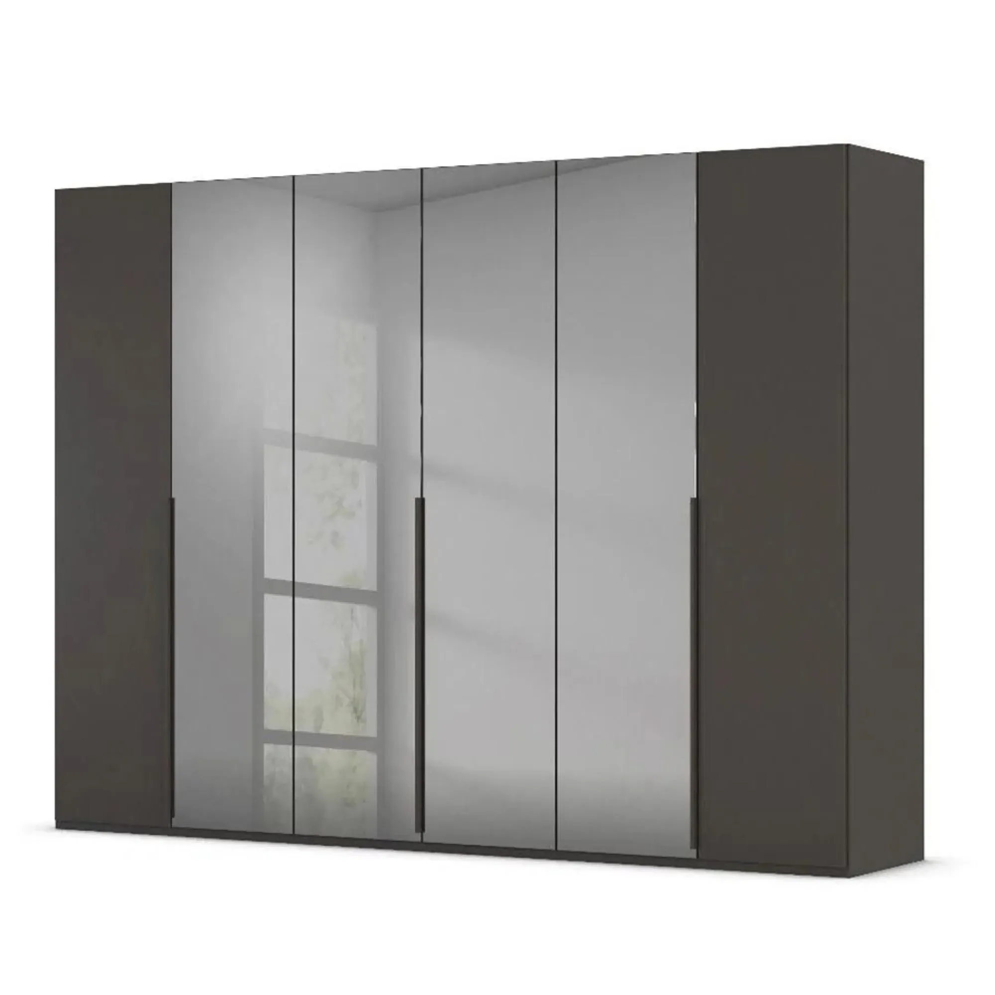 Paola 6 Door Wardrobe - Graphite, Glass