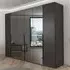 Paola 6 Door Wardrobe - Graphite, Glass