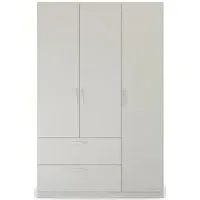 Pure Quadra-Spin 3 Door Wardrobe with Drawers - Grey