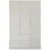 Pure Quadra-Spin 3 Door Wardrobe with Drawers - Grey