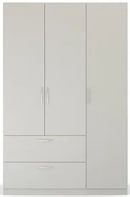 Pure Quadra-Spin 3 Door Wardrobe with Drawers - Grey