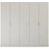 Pure Quadra-Spin 5 Door Wardrobe - Grey