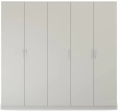 Pure Quadra-Spin 5 Door Wardrobe - Grey