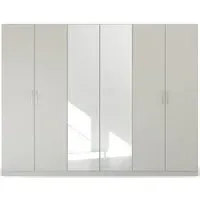 Pure Quadra-Spin 6 Door Mirror Wardrobe - Grey