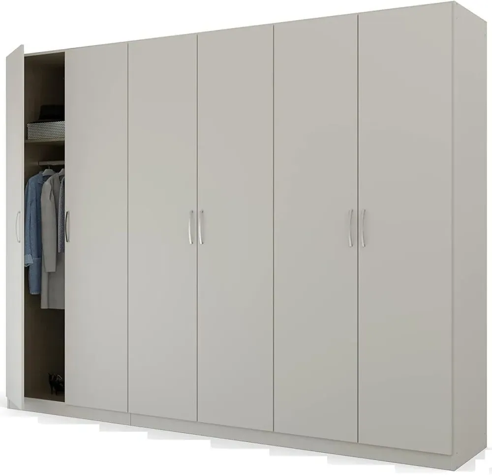 Pure Quadra-Spin 6 Door Wardrobe - Grey