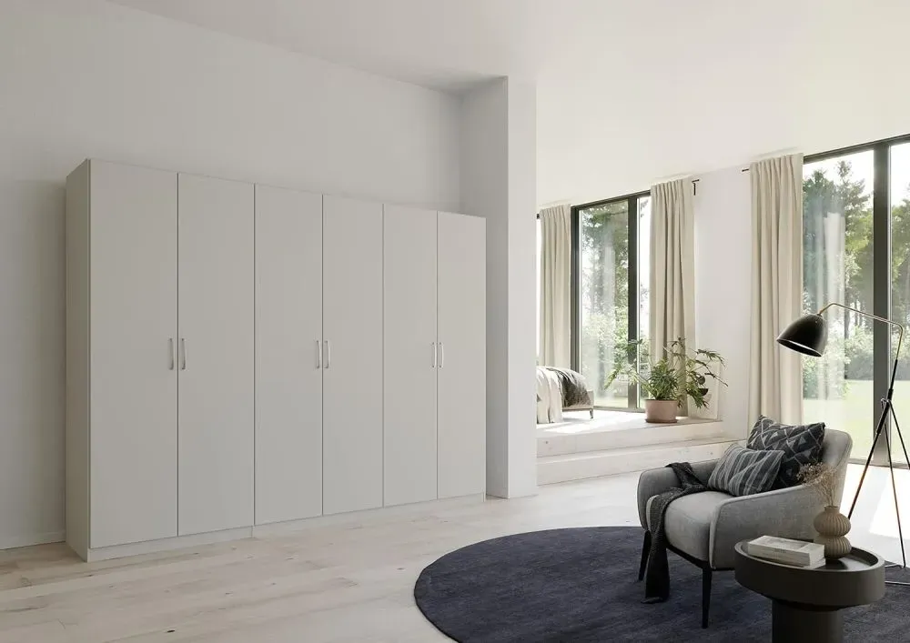 Pure Quadra-Spin 6 Door Wardrobe - Grey