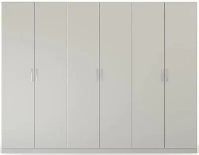 Pure Quadra-Spin 6 Door Wardrobe - Grey