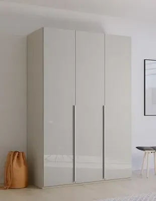 Purisma 3 Door Wardrobe with Glass - Silk Grey
