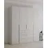 Purisma 4 Door Wardrobe with Drawers - Silk Grey