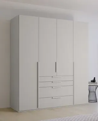 Purisma 4 Door Wardrobe with Drawers - Silk Grey image