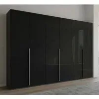 Purisma 6 Door Wardrobe - Graphite, Basalt Glass