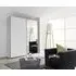 Quadra 2 Door Mirror Sliding Wardrobe - Alpine White