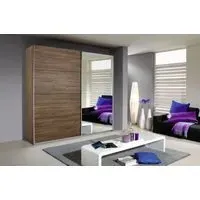 Quadra 2 Door Mirror Sliding Wardrobe - Sanremo Oak Light