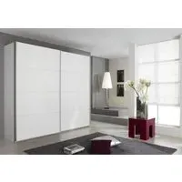 Quadra 2 Door Sliding Wardrobe - White