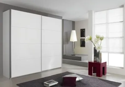 Quadra 2 Door Sliding Wardrobe - White