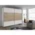 Quadra 2 Door Sliding Wardrobe - White, Oak