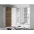 Quadra 2 Door Sliding Wardrobe - White, Oak