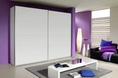 Quadra 2 Door Sliding Wardrobe - White