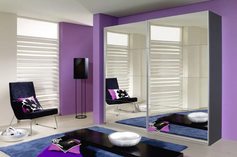 Quadra Full Mirrored Sliding Wardrobe