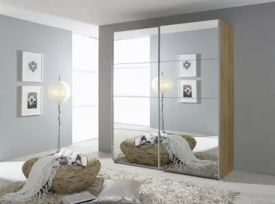 Quadra Full Mirrored Sliding Wardrobe image