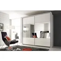 Quadra Gloss Sliding Wardrobe with Mirror - MDF, Chipboard