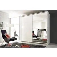 Quadra Gloss Sliding Wardrobe with Mirror - MDF, Chipboard