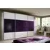 Quadra Sliding Wardrobe with Decor and Part Glass - MDF