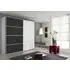 Quadra Sliding Wardrobe with Glass and Decor Front - MDF