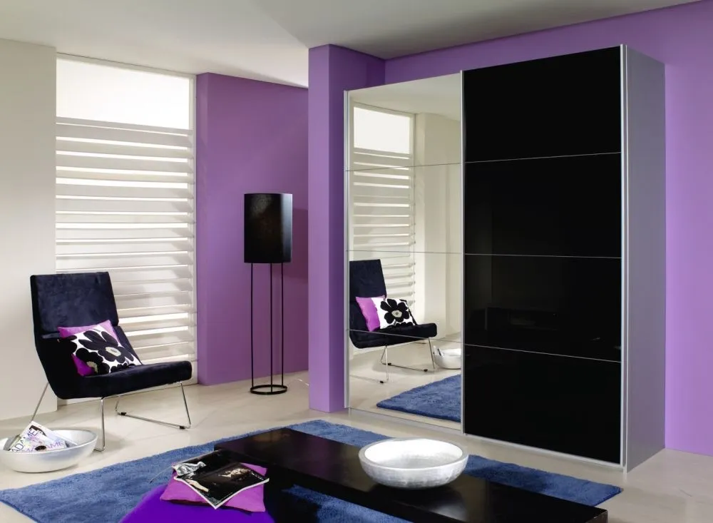 Quadra Sliding Wardrobe with Glass Mirror - MDF, Chipboard