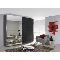 Quadra Sliding Wardrobe with Glass Mirror - MDF, Chipboard