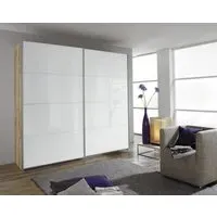 Quadra Sliding Wardrobe with High Gloss Front - MDF