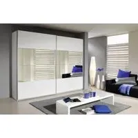 Quadra Sliding Wardrobe with Mirror - MDF, Chipboard