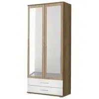 Rasant 2 Door Combi Wardrobe - Sonoma Oak, Alpine White