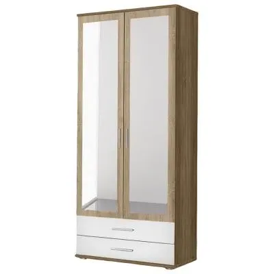 Rasant 2 Door Combi Wardrobe - Sonoma Oak, Alpine White image