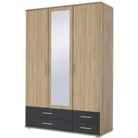 Rasant 3 Door Combi Wardrobe with 4 Drawers - Sonoma Oak
